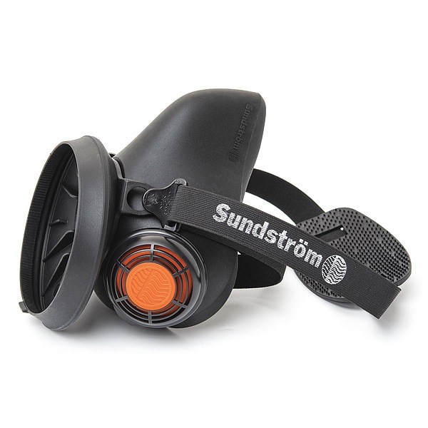 Sundstrom Safety Half Mask Respirator, SR 100 Series, Not Rated, Snap-In Gasket, Size XL 0 Cartridges Included - H01-2821
