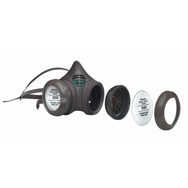 Moldex Half Mask Respirator, 8000 Series, Not Rated, Snap-In Gasket, Size M 0 Cartridges Included - 8002