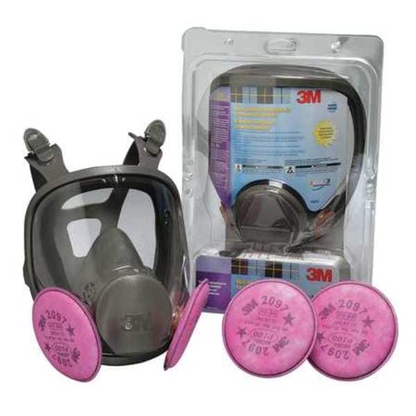 3M Full Face Respirator Kit, 6000 Series, Nuisance Organic Vapor, P100, Bayonet, Size L - 69097