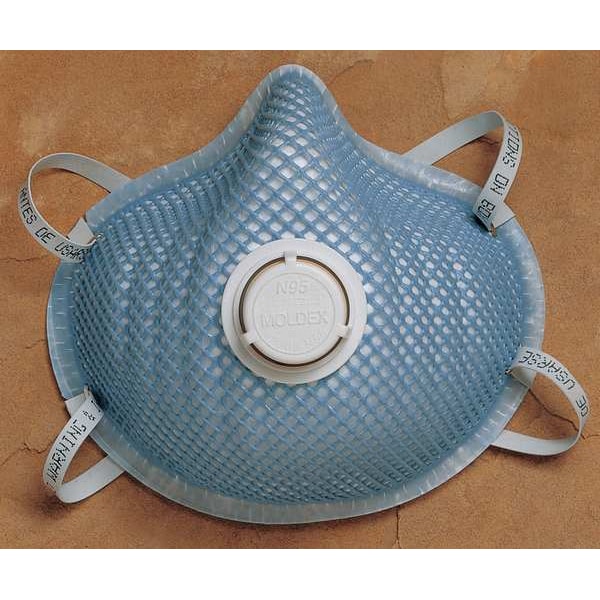 Moldex N95 Disposable Respirator, Exhalation Valve, 2300 Series, Molded, Dual Headstrap, M/L, Pack of 10 - 2300N95