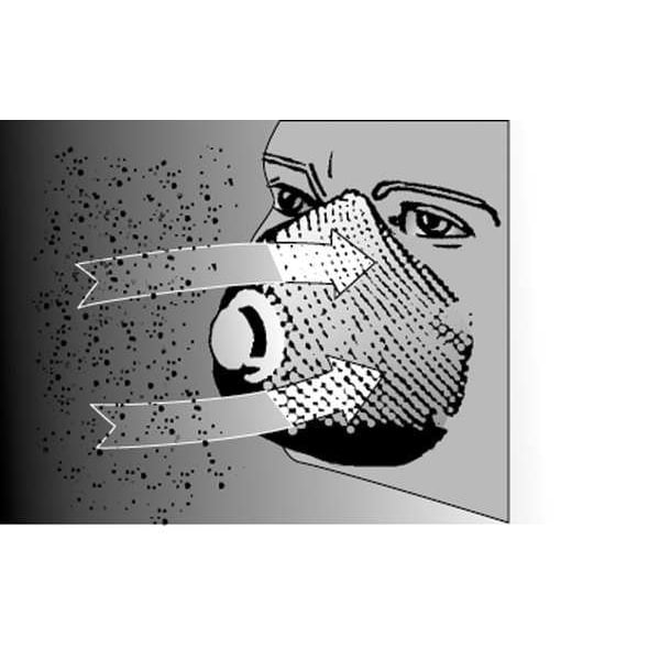 Moldex N95 Disposable Respirator, Exhalation Valve, 2300 Series, Molded, Dual Headstrap, M/L, Pack of 10 - 2300N95