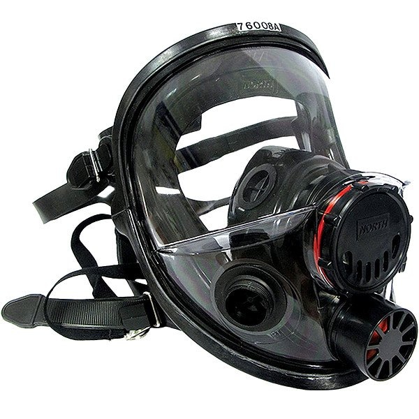 Honeywell North Full Facepiece Respirator, 7600 Series, Silicone, Threaded, Includes Speaking Diaphragm, M/L - Z760008A