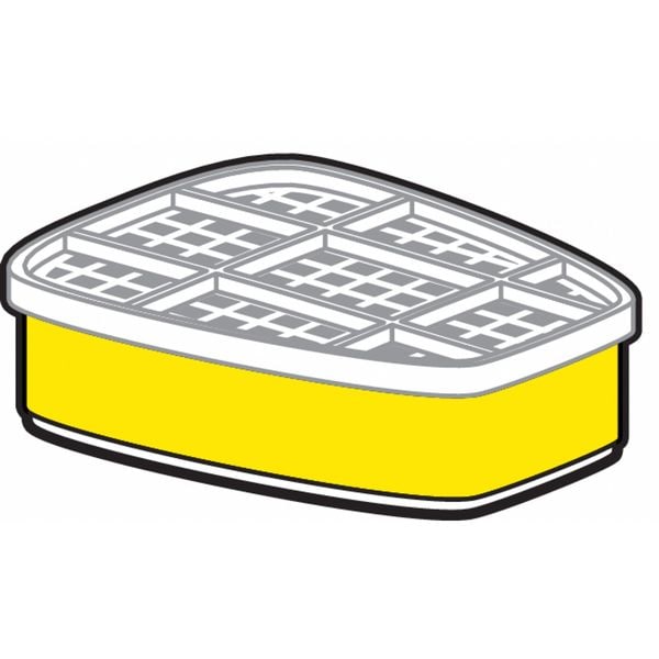 3M Cartridge, 3M 6000 Series, Acid Gas (AG)/Organic Vapor (OV), Bayonet, Yellow, 2 Pack - 6003