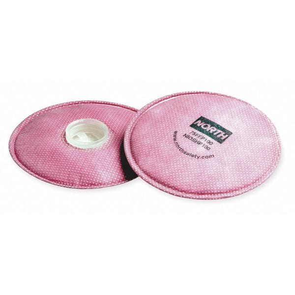 Honeywell North Filter, N, Magenta, Threaded, North Full or Half Mask Respirators - 75FFP100