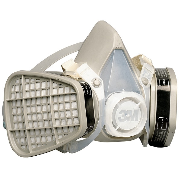 3M Half Mask Respirator Kit, 5000 Series, Organic Vapor (OV), Fixed, Size L 2 Cartridges Included - 5301
