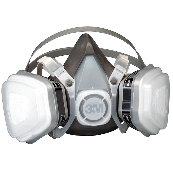 3M Half Mask Respirator Kit, 5000 Series, Organic Vapor (OV), P95, Fixed, Size L 2 Cartridges Included - 53P71