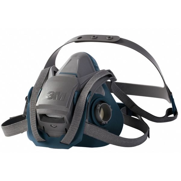 3M Half Mask Respirator, Rugged Comfort 6500 Series, Not Rated, Bayonet, Size L 0 Cartridges Included - 6503QL