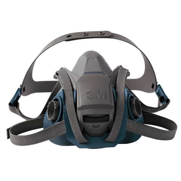 3M Half Mask Respirator, Rugged Comfort 6500 Series, Not Rated, Bayonet, Size L 0 Cartridges Included - 6503QL