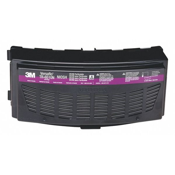 3M Combination Cartridge/Filter, TR-600, Black, Magenta, Filter Retainer Cover, TR-600 Series PAPR - TR-6510N