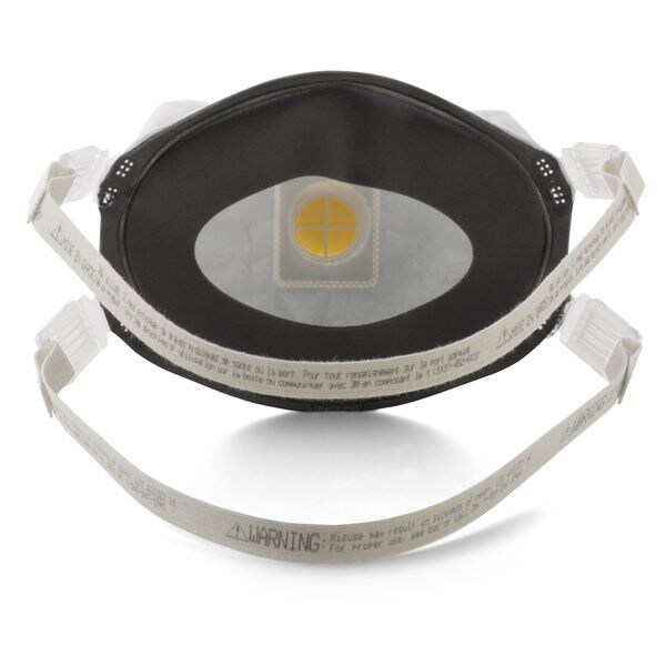 3M Disposable Respirator, N100, Molded, Dual, Adjustable, Metal Nose Clip, M - 8233