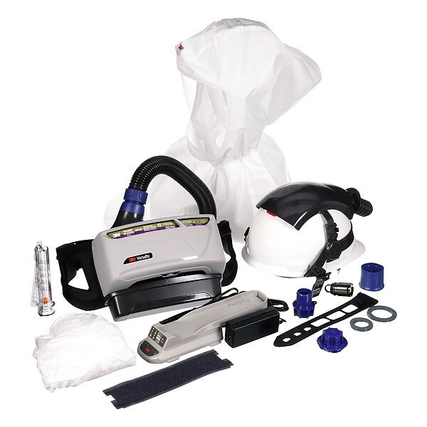 3M PAPR Kit, Versaflo, Hood with Hard Hat, Belt-Mount/Back-Mount, 4-pt Ratchet, Universal - TR-600-IHK