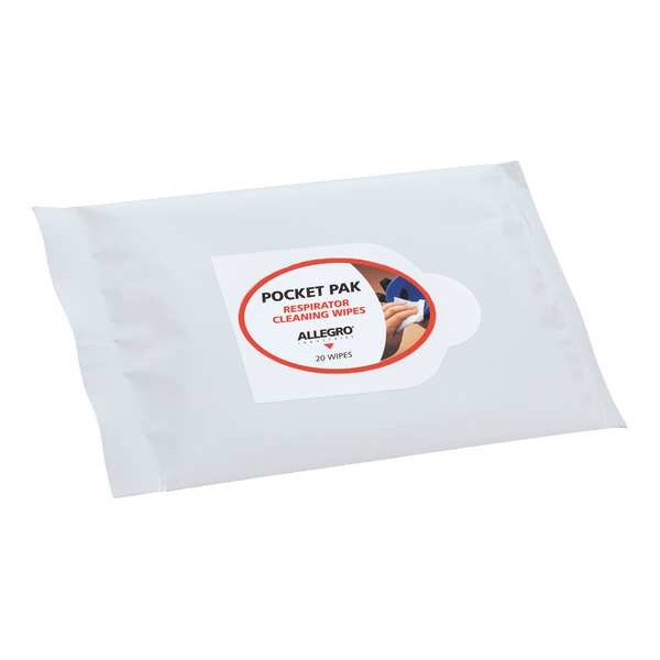 Allegro Industries Alcohol Respirator Cleaning Wipes, PK20 - 1001-20PP