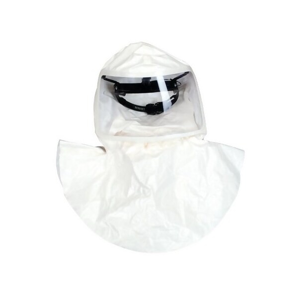 Msa Safety Tychem QC Hoods, 20 Pack, Single Bib, Standard, Less Suspension - 10095740