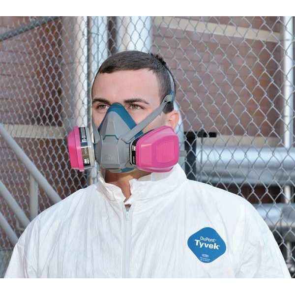 3M Half Mask Respirator, Rugged Comfort 6500 Series, Not Rated, Bayonet, Size M 0 Cartridges Included - 6502