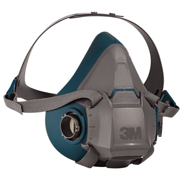 3M Half Mask Respirator, Rugged Comfort 6500 Series, Not Rated, Bayonet, Size M 0 Cartridges Included - 6502