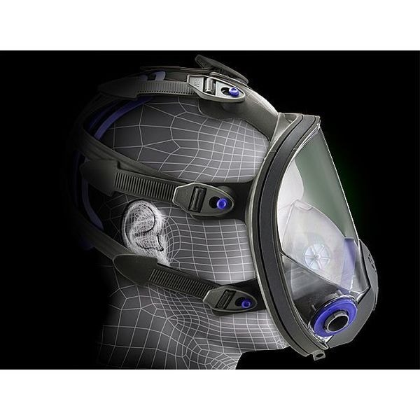 3M Ultimate FX Full Facepiece Reusable Respirator, FF-400 Series, Includes Speaking Diaphragm, Black, L - FF-403