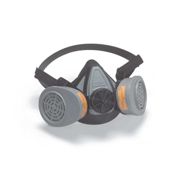 Msa Safety Half Mask Respirator, Advantage 200 LS Series, Not Rated, Bayonet, Size L 0 Cartridges Included - 815452