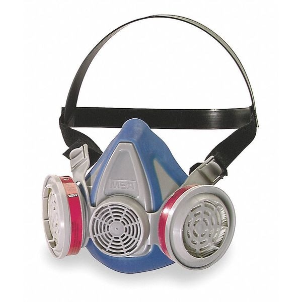 Msa Safety Half Mask Respirator, Advantage 200 LS Series, Not Rated, Bayonet, Size L 0 Cartridges Included - 815452