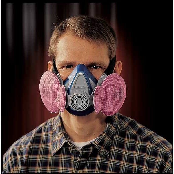 Msa Safety Half Mask Respirator, Advantage 200 LS Series, Not Rated, Bayonet, Size L 0 Cartridges Included - 815452