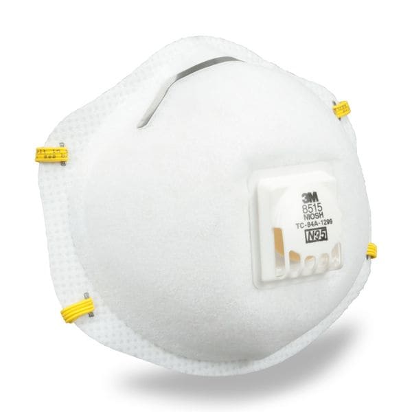 3M N95 Disposable Respirator, Cool Flow Valve, Molded, Dual Headstrap, Welding Respirator, Pack of 10 - 8515