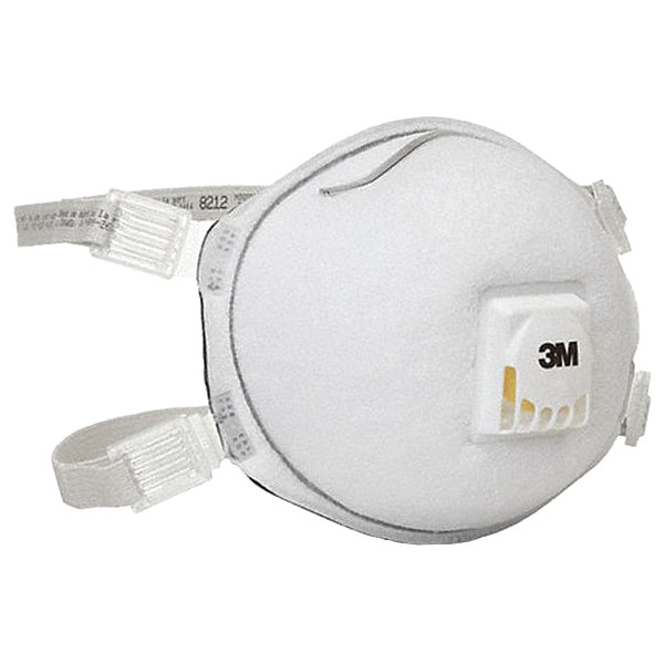 3M Disposable Respirator, N95, Molded, Dual, Adjustable, Metal Nose Clip, M - 8212
