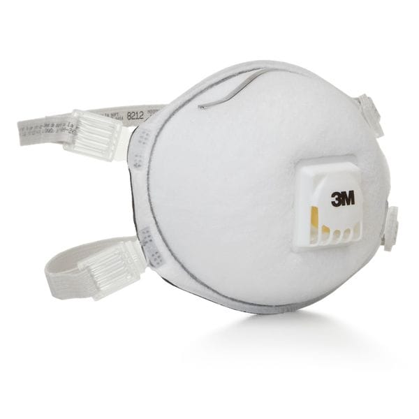 3M Disposable Respirator, N95, Molded, Dual, Adjustable, Metal Nose Clip, M - 8212