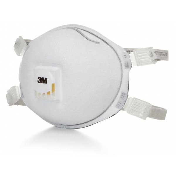 3M Disposable Respirator, N95, Molded, Dual, Adjustable, Metal Nose Clip, M - 8212