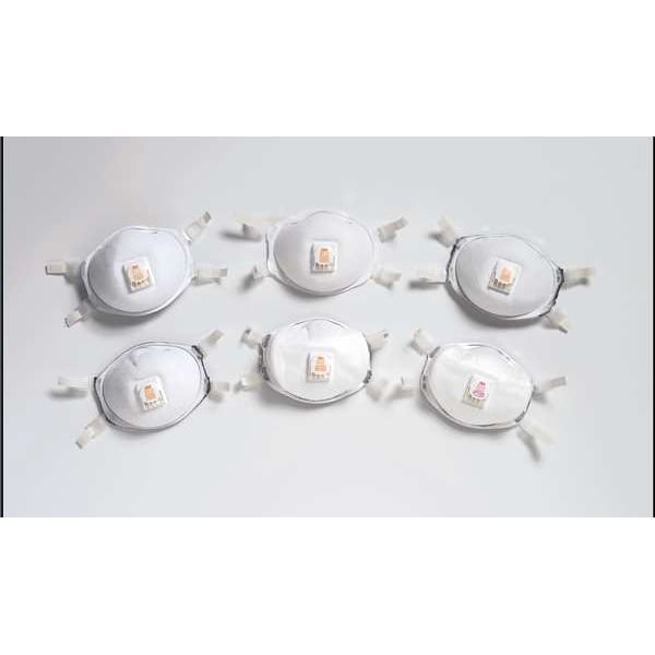 3M Disposable Respirator, N95, Molded, Dual, Adjustable, Metal Nose Clip, M - 8212