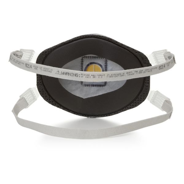3M Disposable Respirator, N95, Nuisance Organic Vapor, Nuisance Ozone, Molded, Dual, Adjustable, M - 8214