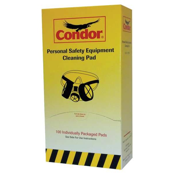 Condor Respirator Wipes, Alcohol, PK100 - 22PN88