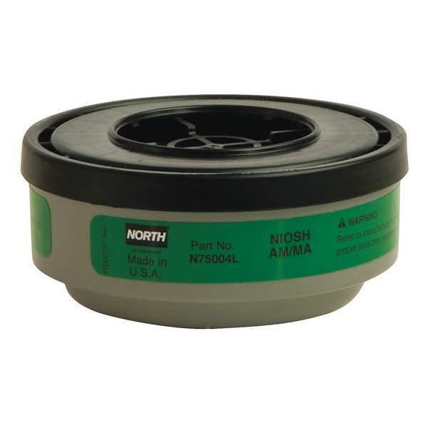 Honeywell North Cartridge, N, Green, Threaded, North Full or Half Mask Respirators - N75004L