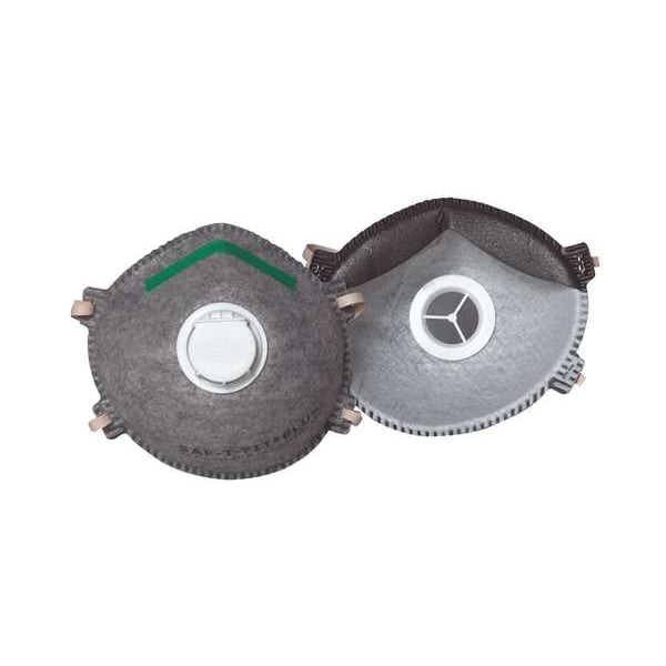 Honeywell North Disposable Respirator, N95, Nuisance Organic Vapor, Molded, Dual, Adjustable, Metal Nose Clip, S - 14110396