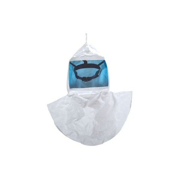 Msa Safety Tychem QC Hoods, 4 Pack, Single Bib, Threaded Connector, w/Suspension - 10083329