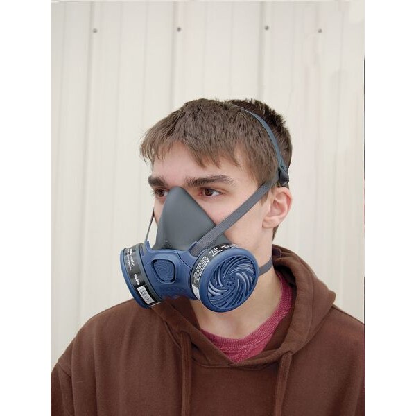 Moldex Half Mask Respirator, 7000 Series, Not Rated, Bayonet, Size L 0 Cartridges Included - 7003