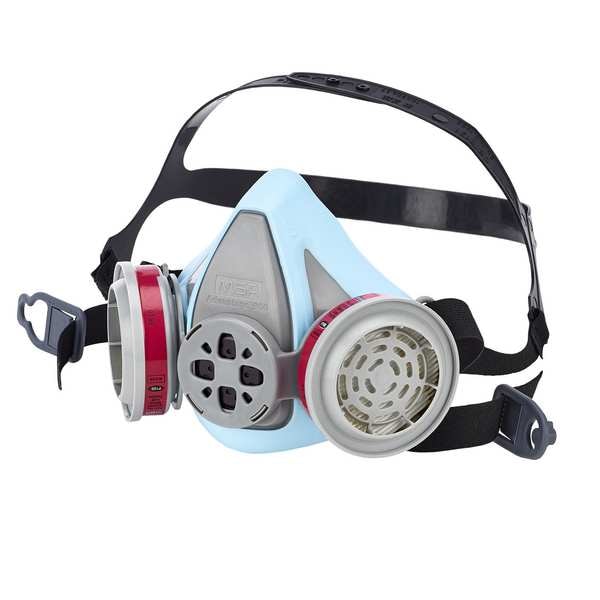 Msa Safety Half Mask Respirator, Advantage Series, P100, Bayonet, Size M 0 Cartridges Included - 10218528