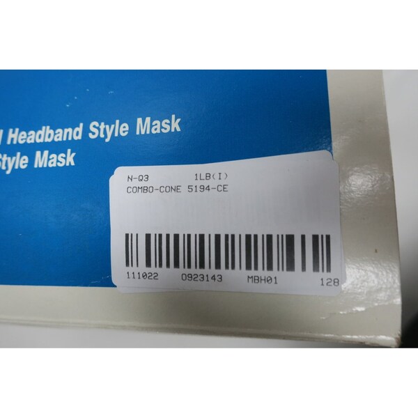 Combo-Cone BOX OF 25 ANI-FOG EYE SHIELD FLUID RESISTANT CONE MASK - 5194-CE