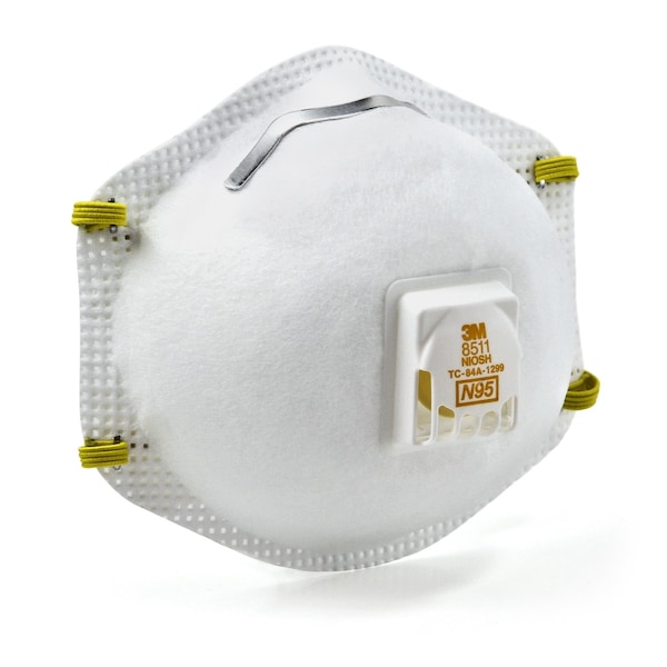 Scotch 3M N95 Lawn and Garden Disposable Respirator Pro Series Valved White 2 pk - 8511GA1-2C-PS