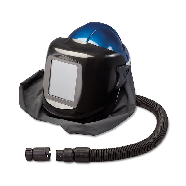 Allegro Industries Deluxe Supplied Air Shield & Welding Helmet w/No Flow Valve, Black - 9904-WB