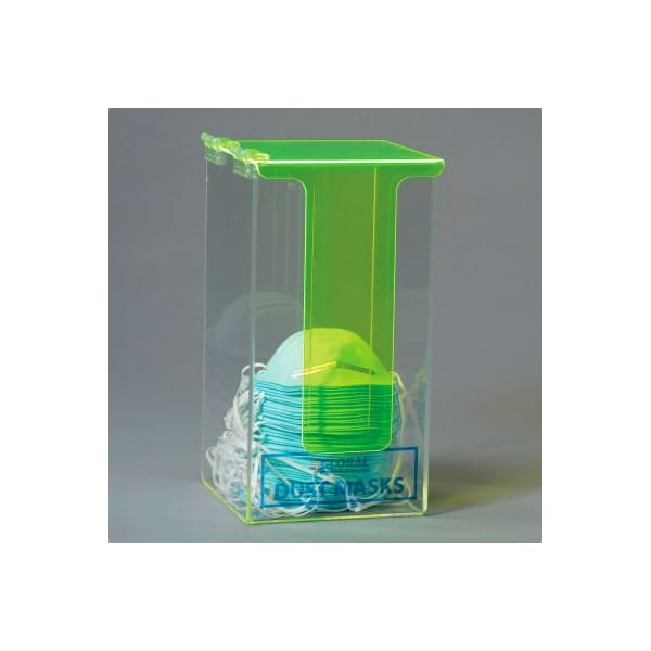 National Marker Co Acrylic Safety PPE Dispenser Dust Mask Dispenser With Cover GLADM1 - 672065