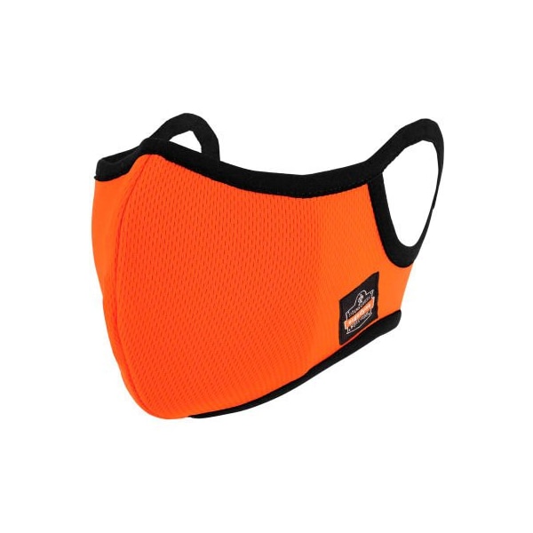 Ergodyne Ergodyne 8802F(x) S/M Orange Contoured Face Mask with Filter - 48827