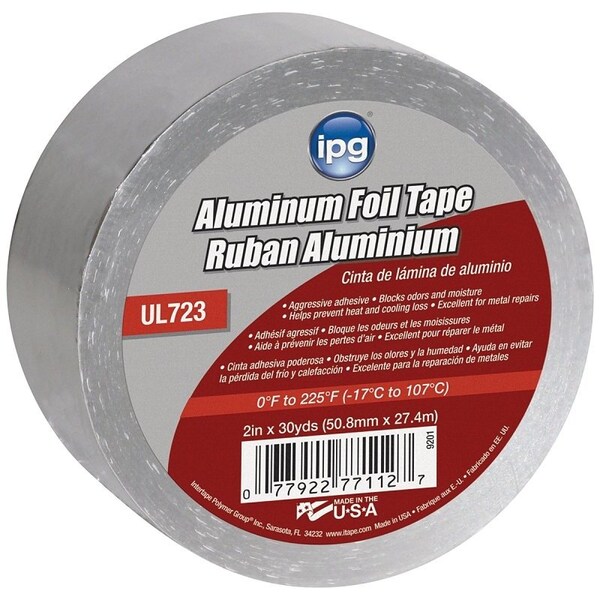 Cinta de aluminio Intertape, 30 yardas de largo, 2 pulgadas de ancho, respaldo de aluminio - 9201