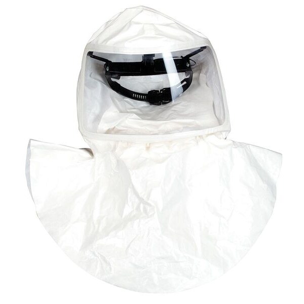 Msa Safety Tychem SL Hoods, 20 Pack, Double Bib, Thread Connector, Less Suspension - 10095745