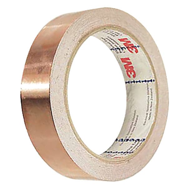 Cinta adhesiva de lámina de cobre de 3M, 1 pulgada x 18 yardas, paquete de 9 - 1181 1X18