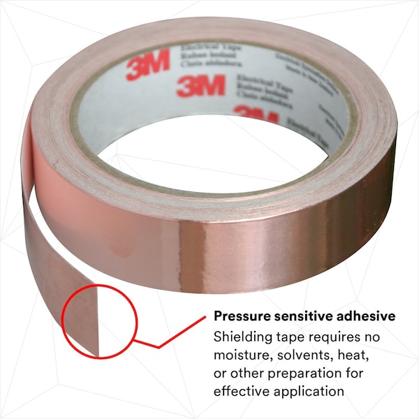 Cinta adhesiva de lámina de cobre de 3M, 1 pulgada x 18 yardas, paquete de 9 - 1181 1X18