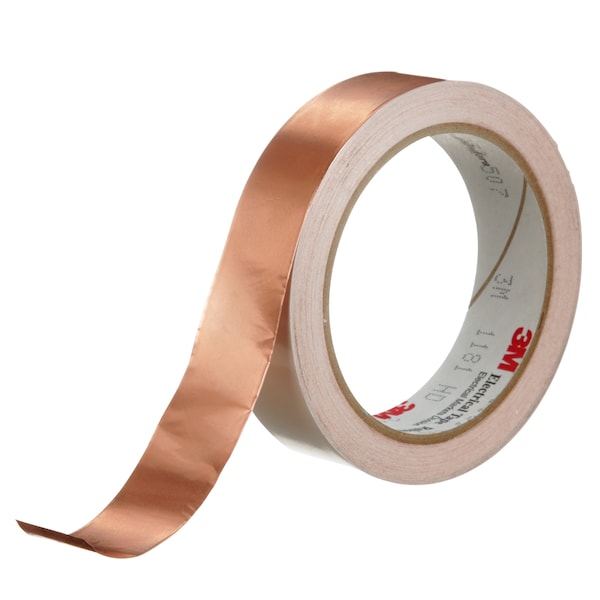 Cinta adhesiva de lámina de cobre de 3M, 1 pulgada x 18 yardas, paquete de 9 - 1181 1X18