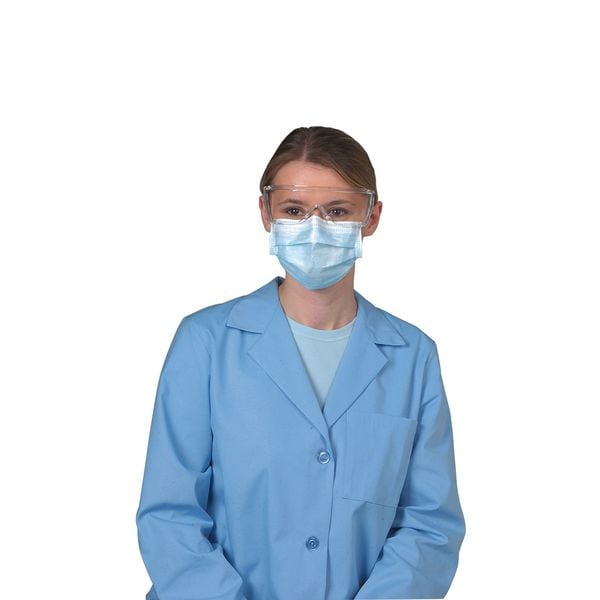Cellucap Procedural Mask, 3-Ply, Dual, Non-Adjustable Strap, Molded Nose Bridge, Blue, M, 50 PK - 1826ELGRA