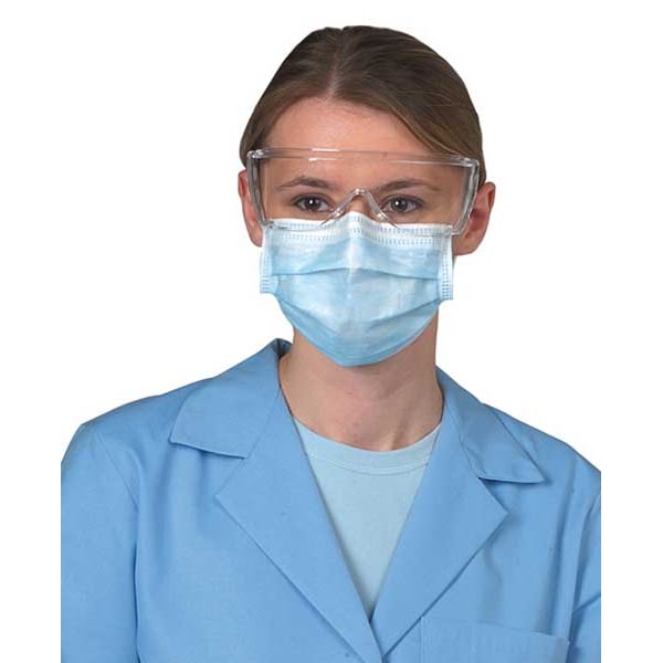 Cellucap Procedural Mask, 3-Ply, Dual, Non-Adjustable Strap, Molded Nose Bridge, Blue, M, 50 PK - 1826ELGRA