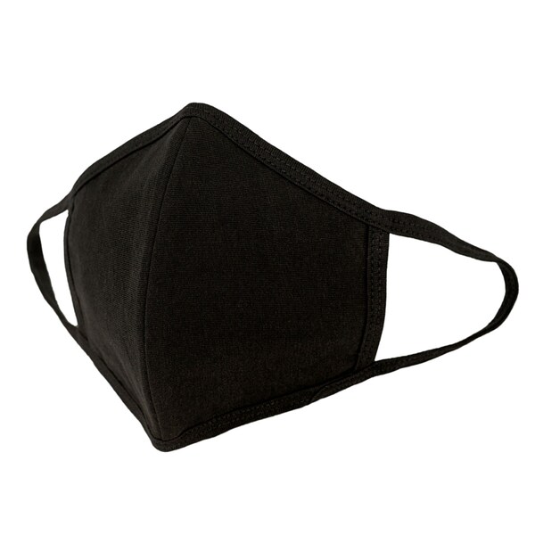 Safe Handler Reusable 3 Ply Cotton Center Seam Adult Face Mask, Black (6-Pack) - BLSH-MS01-RCFM-6