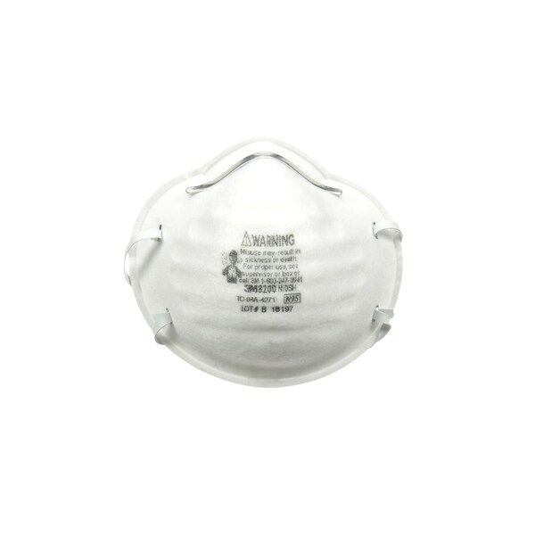 Scotch 3M N95 Sanding and Fiberglass Respirator White 10 pc - 8200H10-DC