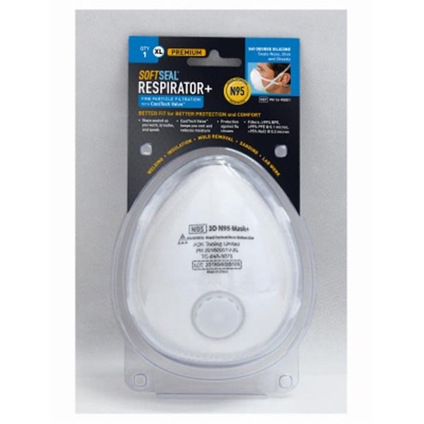 Ddme DDME 240762 N95 Softseal Valved Mask; Extra Large - 240762
